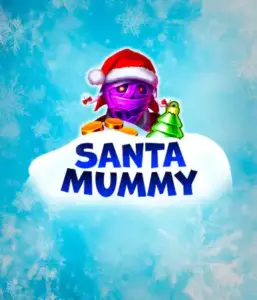  Оцените уникальный слот "Santa Mummy" от Belatra, где Санта-мумия привносит праздничное настроение. На изображении изображена персонаж в образе Санты, окруженная снежными хлопьями. Она приносит атмосферу зимних праздников. Название игры "Santa Mummy" выделено крупными белыми буквами на голубом облаке.